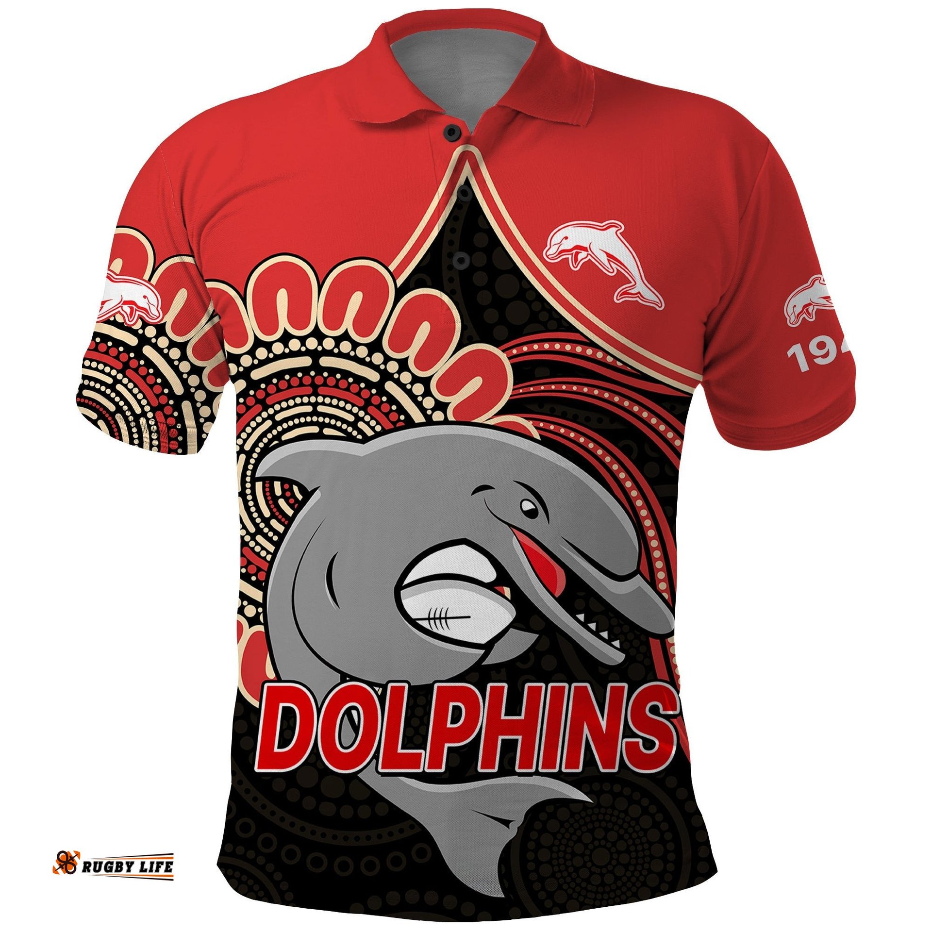 NRL Redcliffe Dolphins Polo Shirt Amazing Aussie