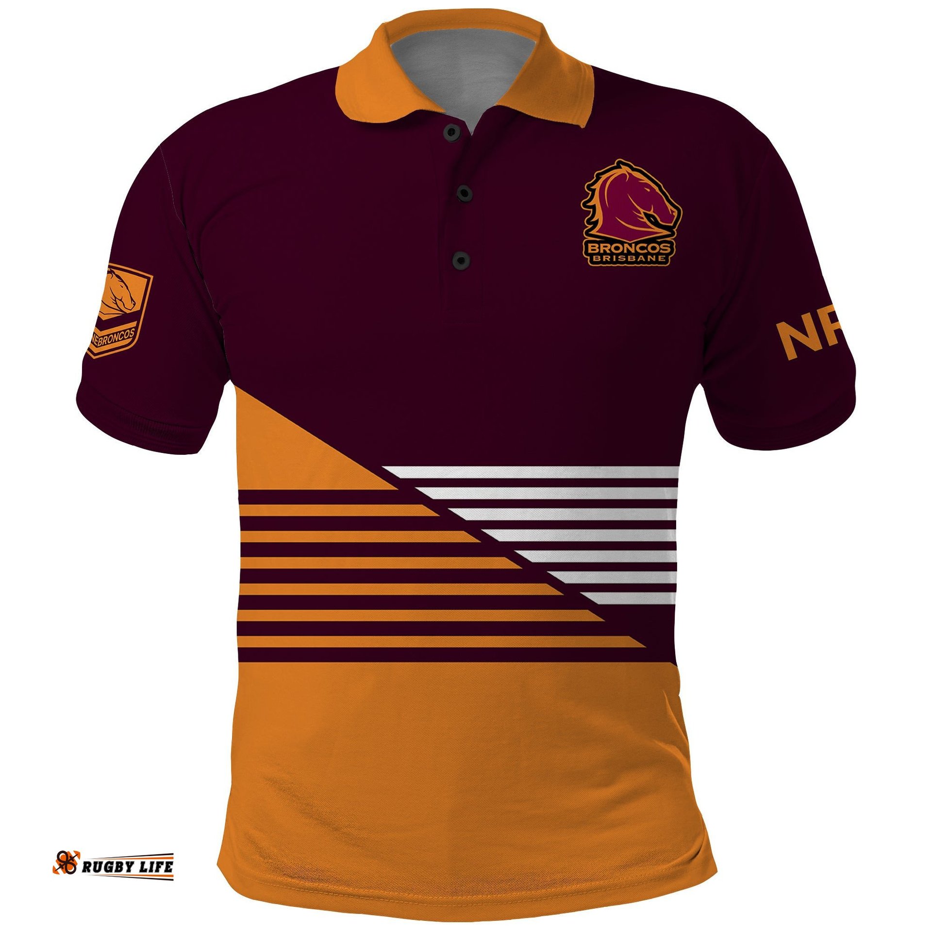 2023 Brisbane Broncos NRL Polo Shirt Amazing Aussie
