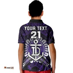 Custom Personalised Dockers Football Polo Shirt Boomerang Indigenous Dots Amazing Aussie