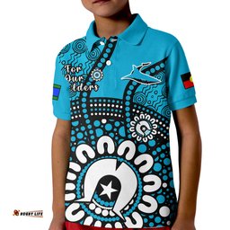 Custom Text And Number Sharks Rugby NAIDOC 2023 Polo Shirt For Our Elders Aboriginal Amazing Aussie