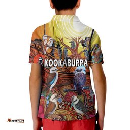 Australia Kookaburra Dreaming Aboriginal Arty Style Polo Shirt Amazing Aussie