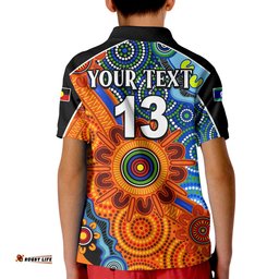 Custom Text and Number NAIDOC Week 2022 Polo Shirt Aboriginal and Torres Strait Islanders Together Amazing Aussie