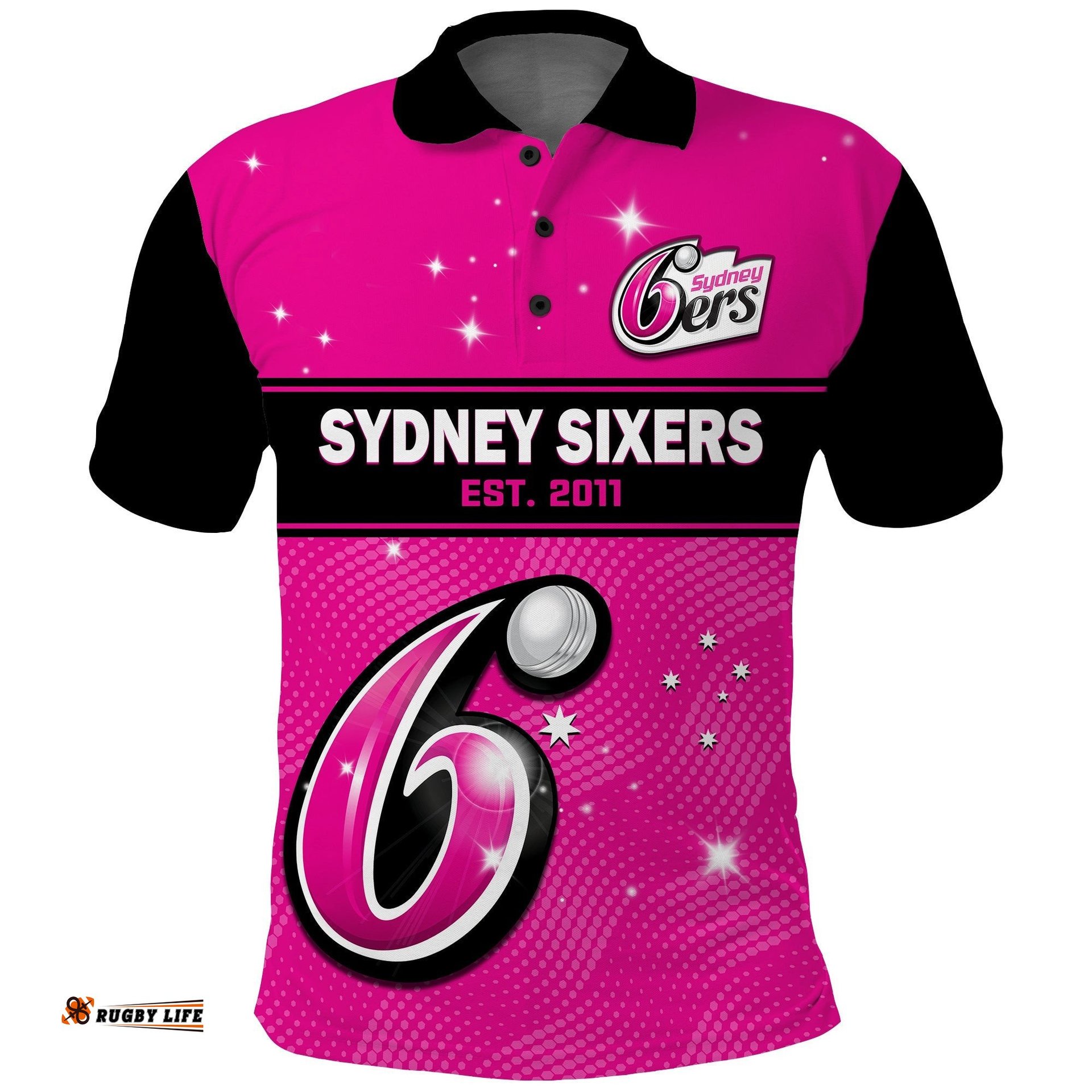 Sydney Sixers Polo Shirt Est 2011 Simple Style Amazing Aussie