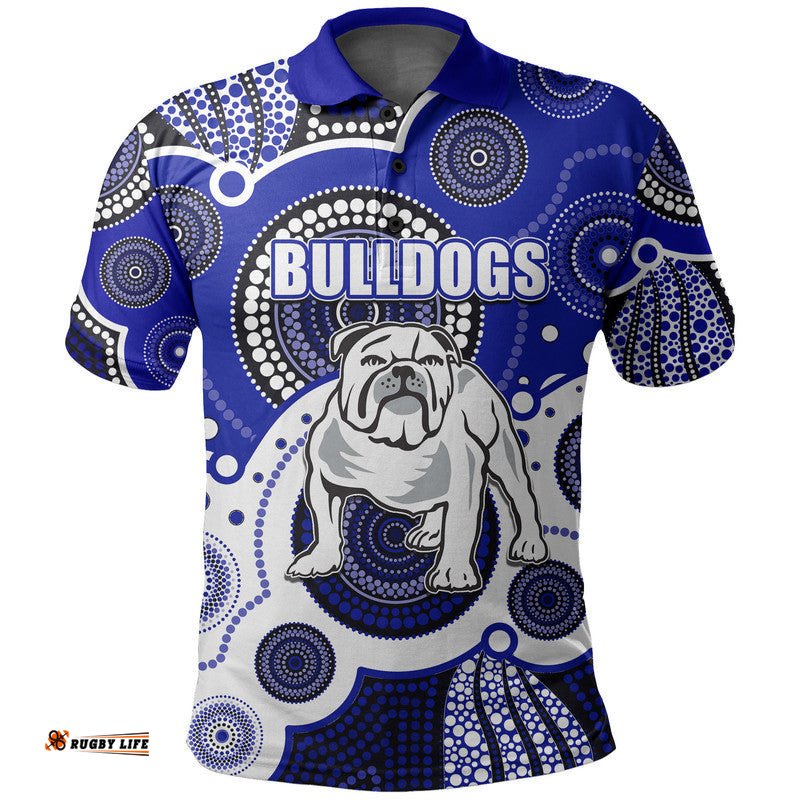 Custom Personalised And Number Canterbury Bulldogs Rugby Polo Shirt Aboriginal Amazing Aussie