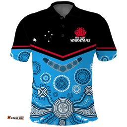 Waratahs Super Rugby 2023 Polo Shirt NSW Tahs Indigenous Art Amazing Aussie