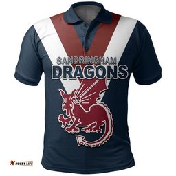 Custom Personalised Sandringham Dragons- AFL Draft Polo Shirt  Amazing Aussie