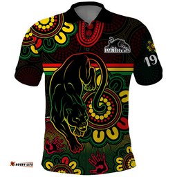 NRL Penrith Panthers Rugby Polo Shirt Panthers 1966 Aboriginal  Amazing Aussie