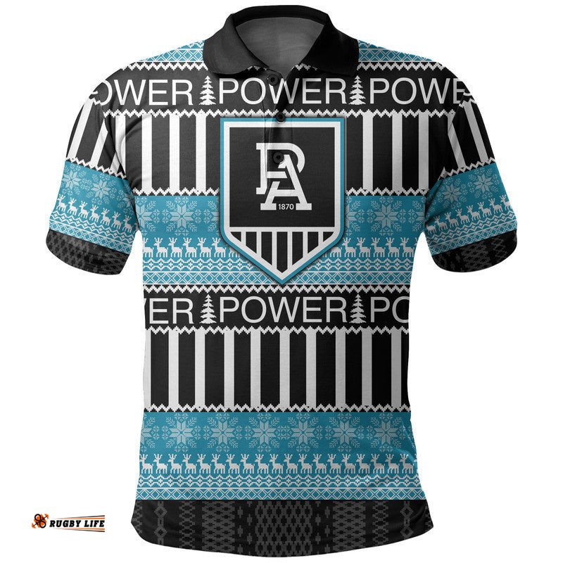 Australian Football League Christmas - Port Adelaide Polo Shirt Amazing Aussie