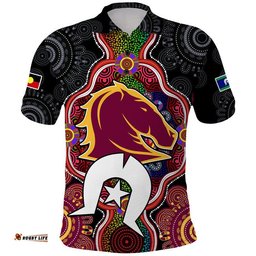 Custom Personalised Broncos Rugby NAIDOC Week Polo Shirt Indigenous Amazing Aussie