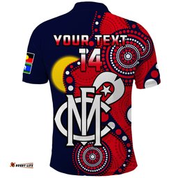 Custom Text And Number Melbourne Football NAIDOC 2023 Polo Shirt Demons For Our Elders Indigenous Amazing Aussie