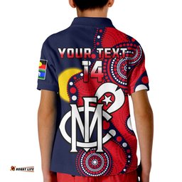 Custom Text And Number Melbourne Football NAIDOC 2023 Polo Shirt Demons For Our Elders Indigenous Amazing Aussie