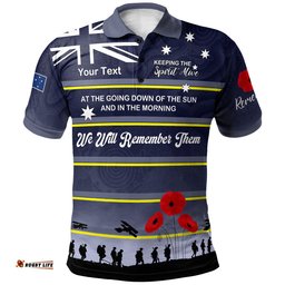 Australia North Queensland Anzac Custom Polo Shirt - Keeping the Spirit Alive Polo Shirt Amazing Aussie