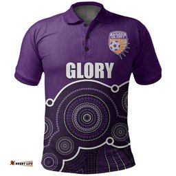Custom Personalised And Number Perth Glory Football Polo Shirt Aboriginal Amazing Aussie