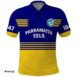 Eels Rugby Polo Shirt Parramatta 1947 Dynamic Blue