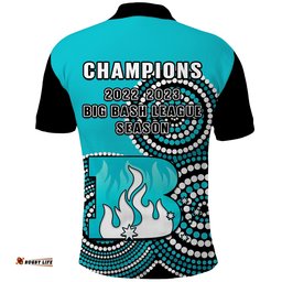 Brisbane Heat Cricket Polo Shirt Champions BBL12 Proud Indigenous Art Amazing Aussie