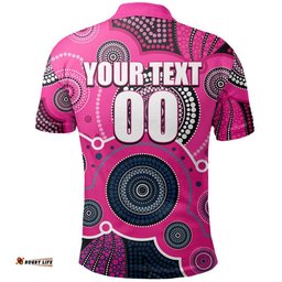 Custom Personalised And Number Cowboys Rugby Polo Shirt Aboriginal Pink Jersey Amazing Aussie