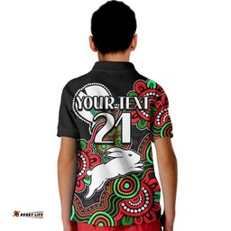 Custom Personalised Rabbitohs Rugby Polo Shirt NAIDOC Torres Strait For Our Elders Amazing Aussie