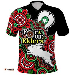 Custom Personalised Rabbitohs Rugby Polo Shirt NAIDOC Torres Strait For Our Elders Amazing Aussie