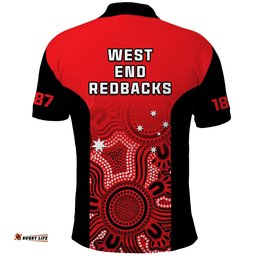 South Australia Cricket 2023 Polo Shirt West End Redbacks Sheffield Shield Indigenous Amazing Aussie