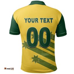 Custom Personalised And Number Australia Cricket Polo Shirt Style 1999 No.2 Amazing Aussie