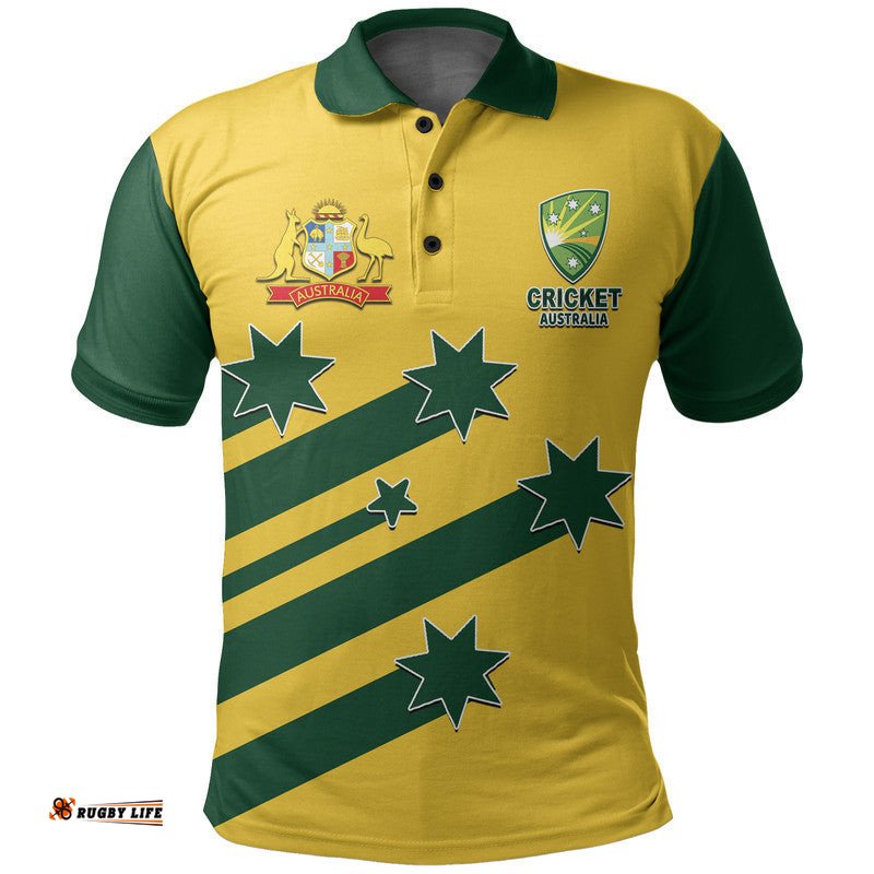 Custom Personalised And Number Australia Cricket Polo Shirt Style 1999 No.2 Amazing Aussie