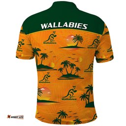 Wallabies Australian Rugby Polo Shirt Hawaii Style Amazing Aussie