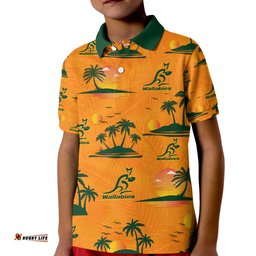 Wallabies Australian Rugby Polo Shirt Hawaii Style Amazing Aussie