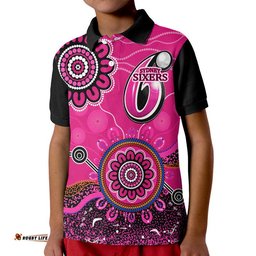 Custom Personalised Sydney Sixers Polo Shirt Cricket Indigenous Aboriginal Amazing Aussie
