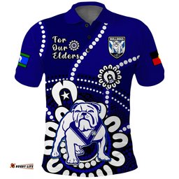 Custom Text And Number Bulldogs Rugby NAIDOC 2023 Polo Shirt For Our Elders Aboriginal Amazing Aussie