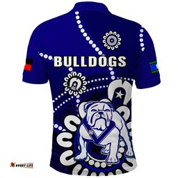 Custom Text And Number Bulldogs Rugby NAIDOC 2023 Polo Shirt For Our Elders Aboriginal Amazing Aussie