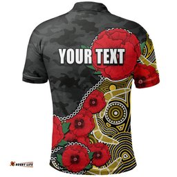 Custom Personalised Anzac Day AFL-Richmond Army Mix Aboriginal Polo Shirt Amazing Aussie