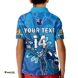 Custom Text And Number New South Wales Cricket Polo Shirt NSW 2022 Aboriginal Art Amazing Aussie
