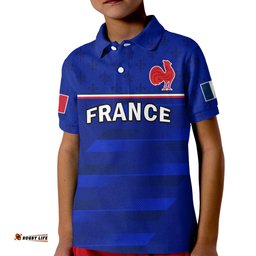 France Rugby Polo Shirt Outgoing Tour Allez Les Bleus Amazing Aussie