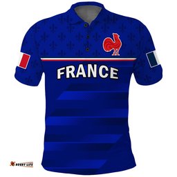 France Rugby Polo Shirt Outgoing Tour Allez Les Bleus Amazing Aussie