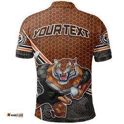 Custom Personalised Tigers Rugby Polo Shirt Mix Aboriginal Simple Amazing Aussie