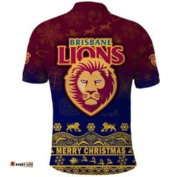 Brisbane Unique Lions Winter Season Polo Shirt Lions Merry Christmas Amazing Aussie