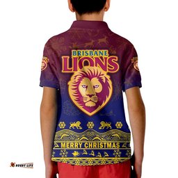 Brisbane Unique Lions Winter Season Polo Shirt Lions Merry Christmas Amazing Aussie