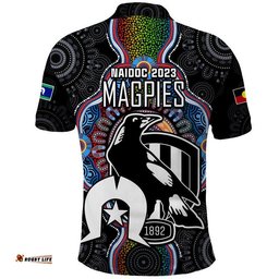 Magpies Football NAIDOC Week 2023 Polo Shirt For Our Elders Indigenous Amazing Aussie