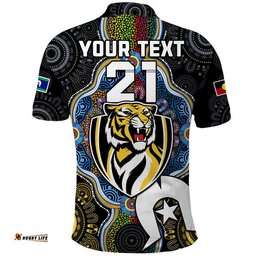 Custom Personalised Richmond Tigers Football NAIDOC Week Polo Shirt Indigenous Amazing Aussie