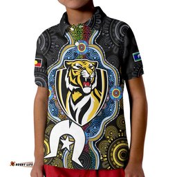 Custom Personalised Richmond Tigers Football NAIDOC Week Polo Shirt Indigenous Amazing Aussie