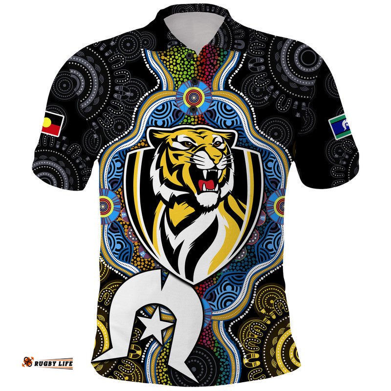 Custom Personalised Richmond Tigers Football NAIDOC Week Polo Shirt Indigenous Amazing Aussie