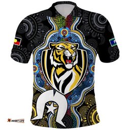 Custom Personalised Richmond Tigers Football NAIDOC Week Polo Shirt Indigenous Amazing Aussie