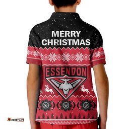 Essendon Football Polo Shirt Bombers Indigenous Merry Christmas Amazing Aussie