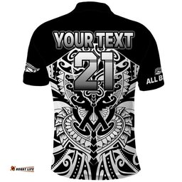 Custom Text And Number Aotearoa Silver Fern Rugby Sevens Polo Shirt Maori Tribal All Black Amazing Aussie