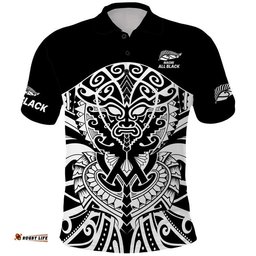 Custom Text And Number Aotearoa Silver Fern Rugby Sevens Polo Shirt Maori Tribal All Black Amazing Aussie