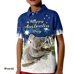 Australia Day Polo Shirt Koala Sydney Opera House Flag Color Amazing Aussie