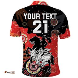 Custom Personalised Dragon Rugby NAIDOC 2023 Polo Shirt Torres Strait Aboriginal Amazing Aussie