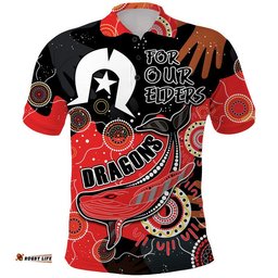 Custom Personalised Dragon Rugby NAIDOC 2023 Polo Shirt Torres Strait Aboriginal Amazing Aussie