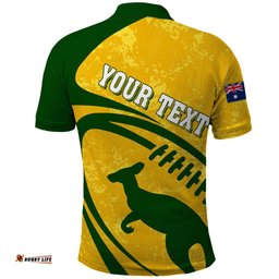 Personalised Aussie Wallabies Polo Shirt Rugby World Cup Sporty Dynamic