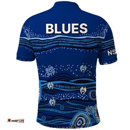 NSW Blues Rugby Polo Shirt Aboriginal Indigenous